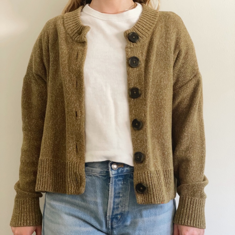 Cozy Olive Cardigan